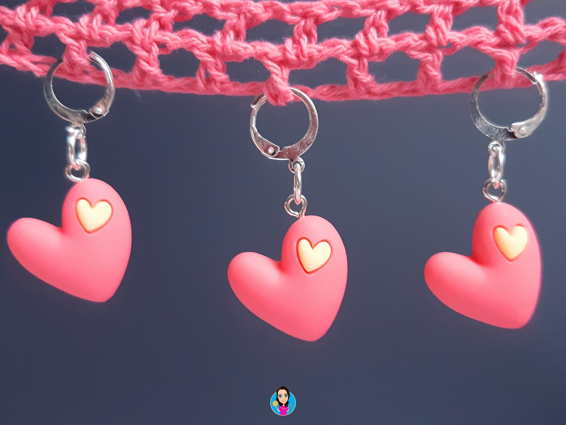 Cute Heart Kawaii Stitch Marker