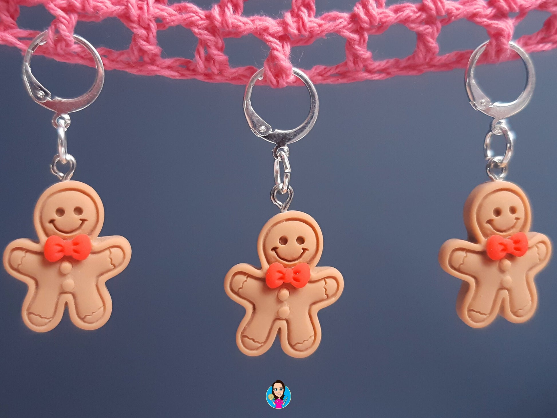 Cute Gingerbread Man Kawaii Stitch Marker