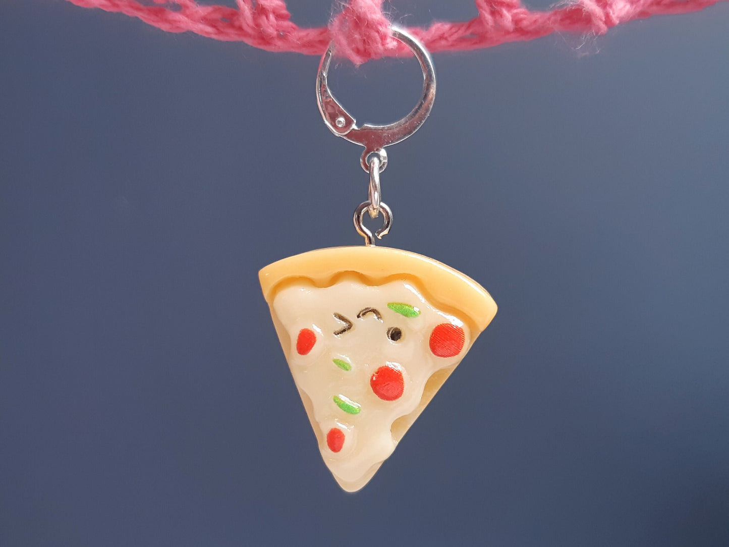 Cute Smiling Pizza Kawaii Stitch Marker