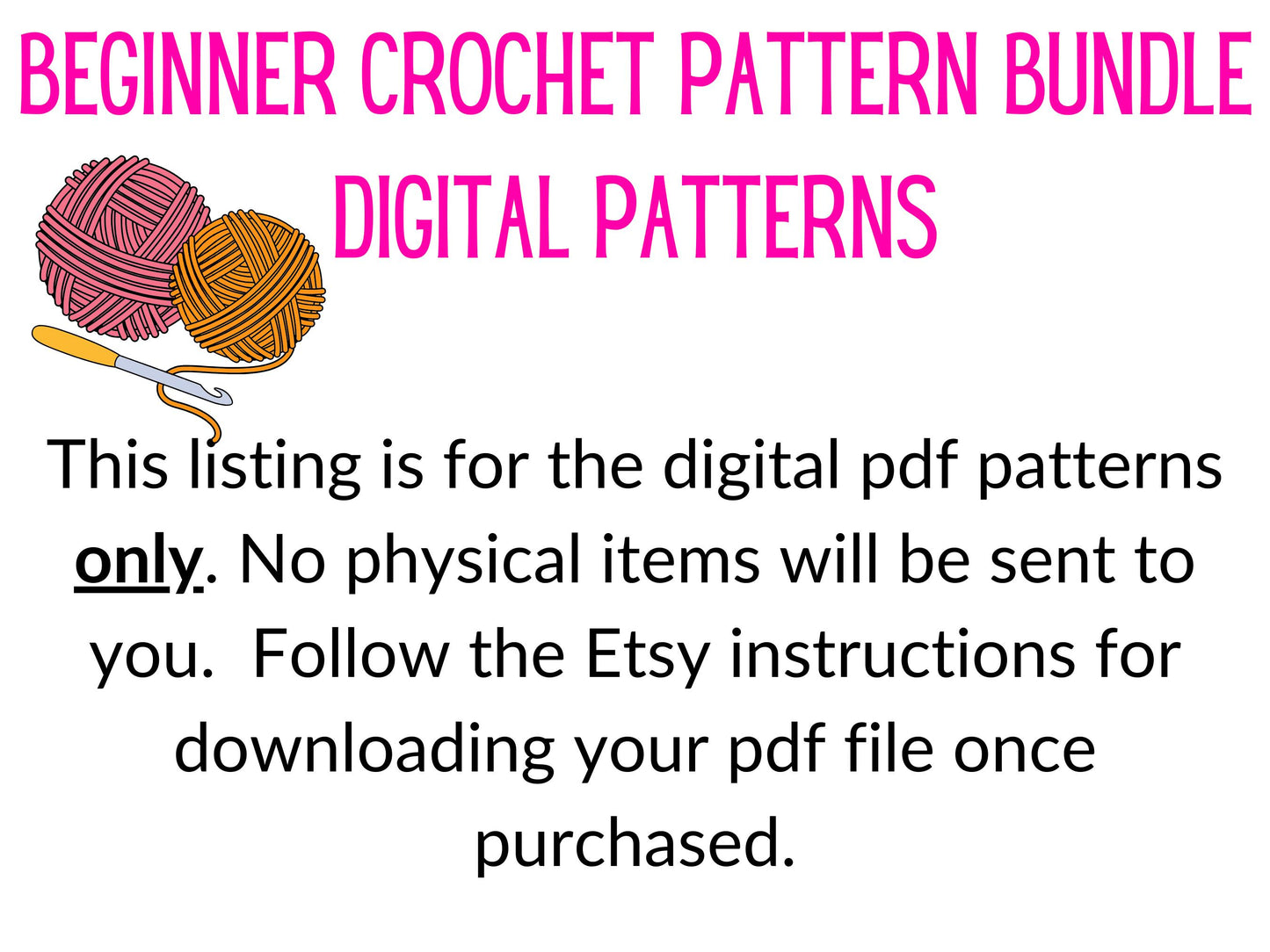 Beginner Set of Crochet Patterns