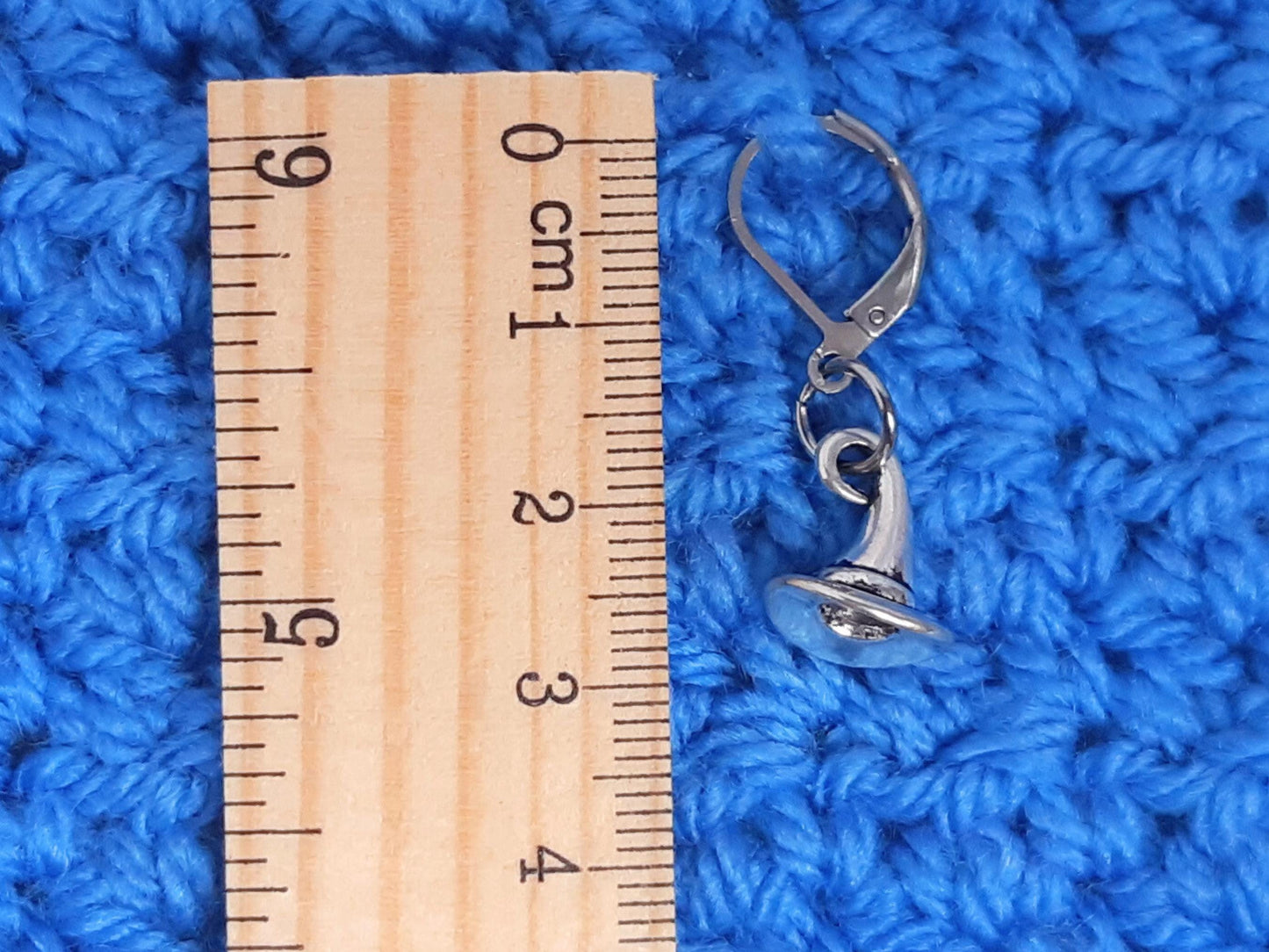 Witch's Hat Charm Silver Stitch Marker