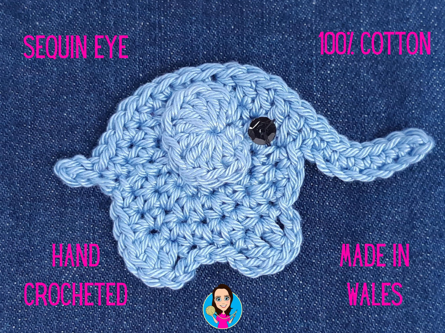 Blue Elephant Embellishment