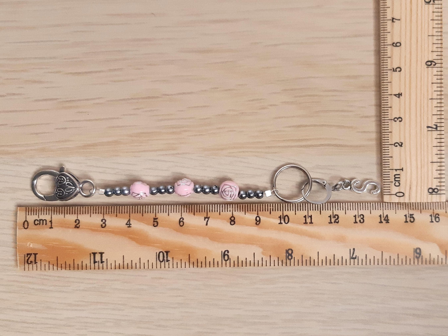Initial Letter Beaded Scissor Fob Stitch Marker Set, Scissor Keeper, Sewing Crochet Accessory, Scissor Identifier, Embroidery Notion