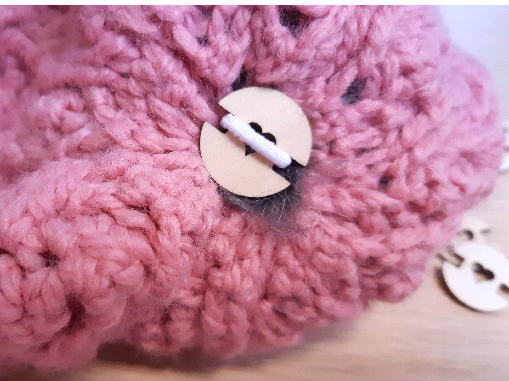 Wooden Buttons For Securing PomPoms