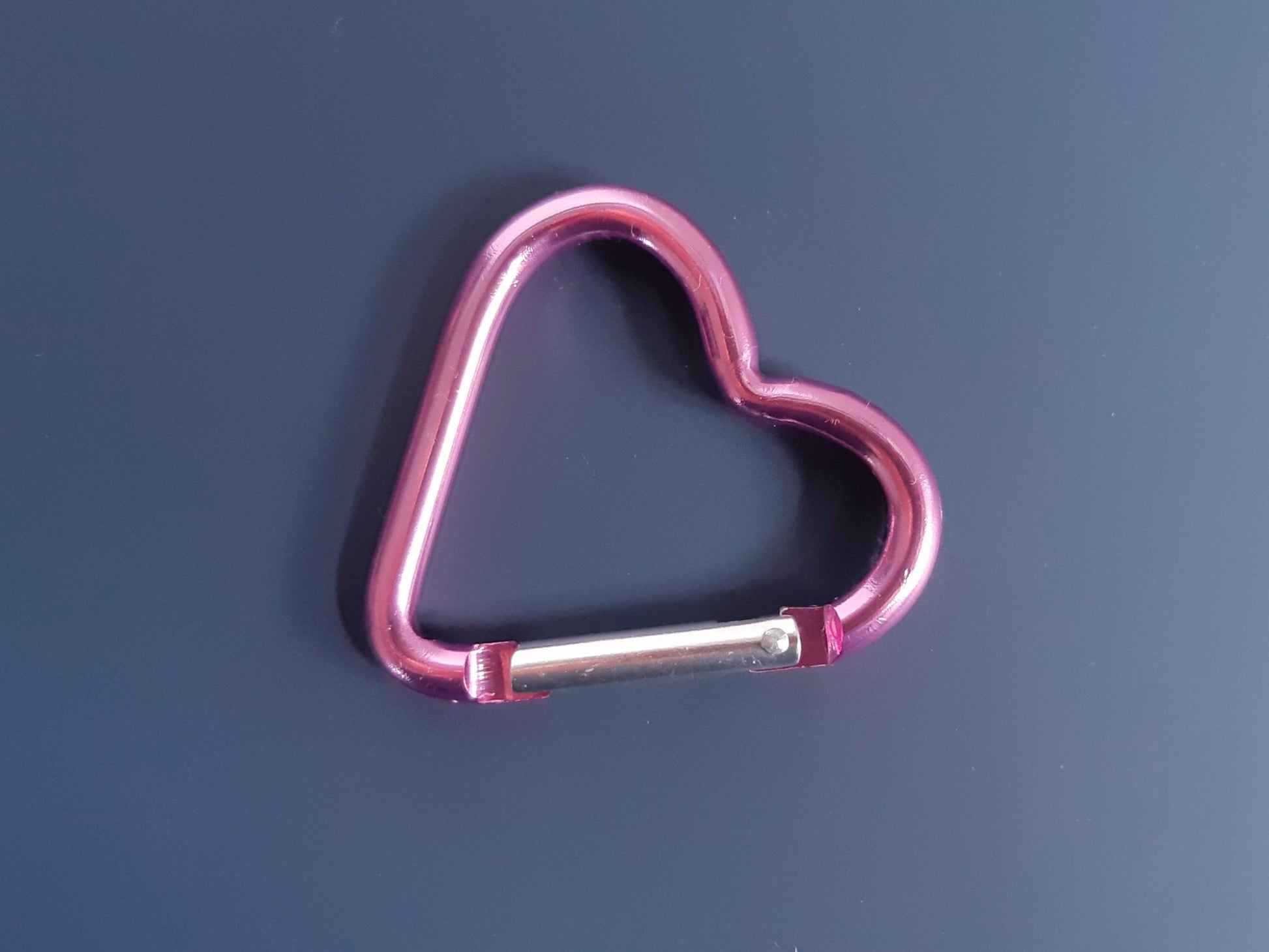 Heart Shaped Carabiner Clip Key Ring Stitch Marker Holder