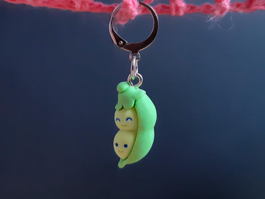 Peapod Kawaii Resin Stitch Marker
