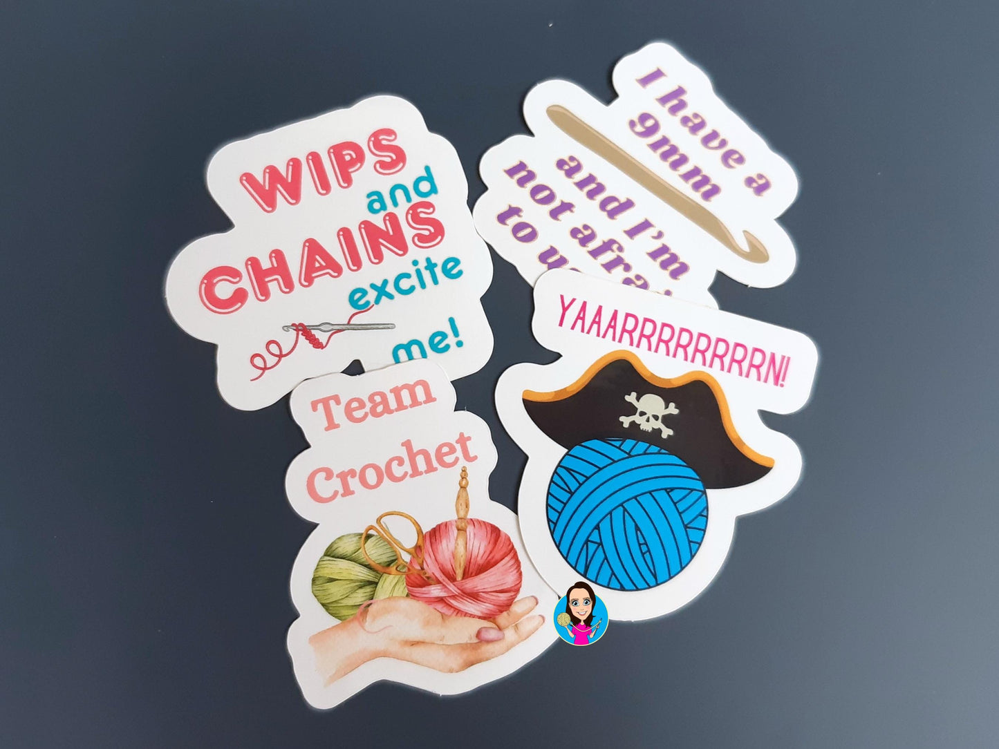 Funny Crochet Die Cut Sticker Bundle