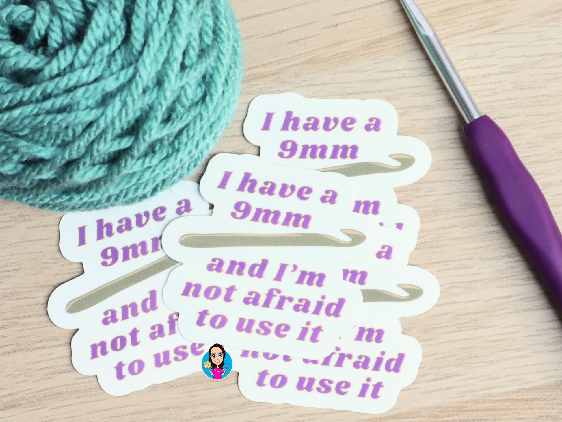 Funny Crochet Die Cut Sticker Bundle