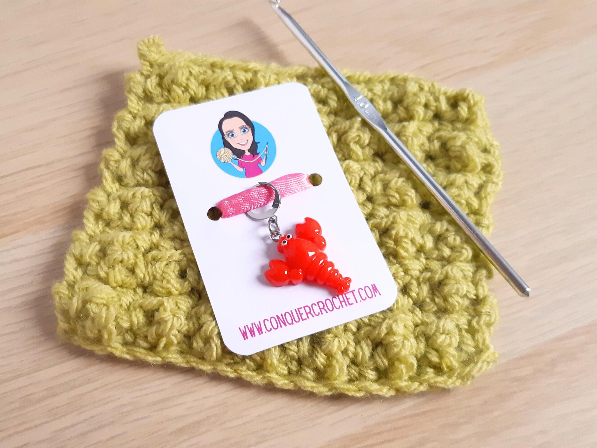 Lobster Kawaii Stitch Marker