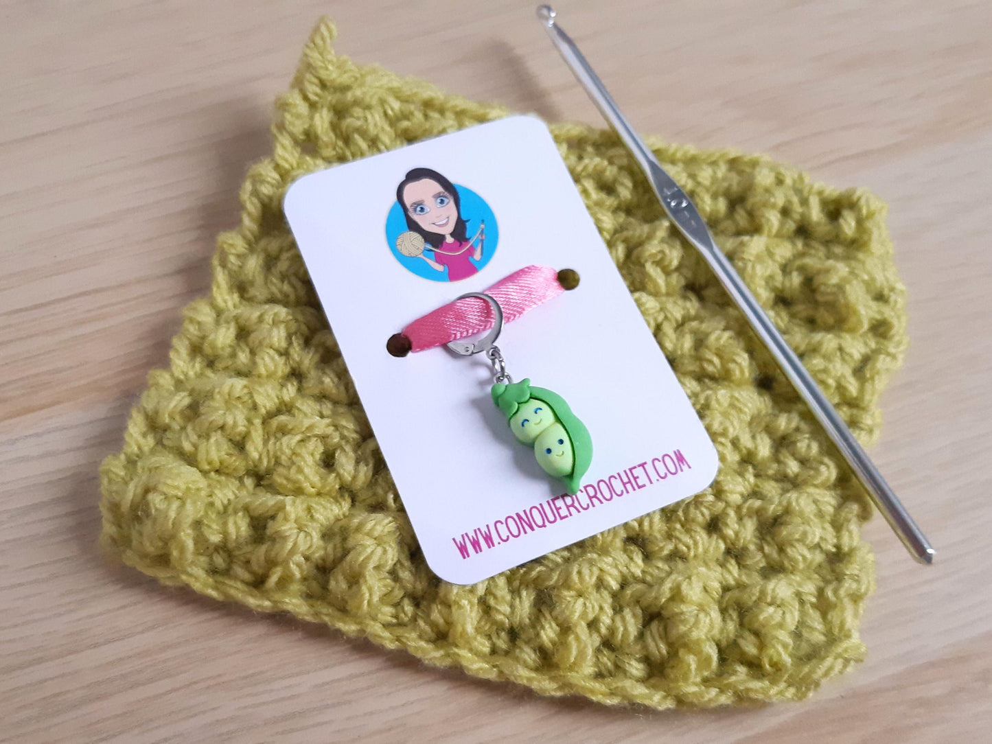 Peapod Kawaii Resin Stitch Marker
