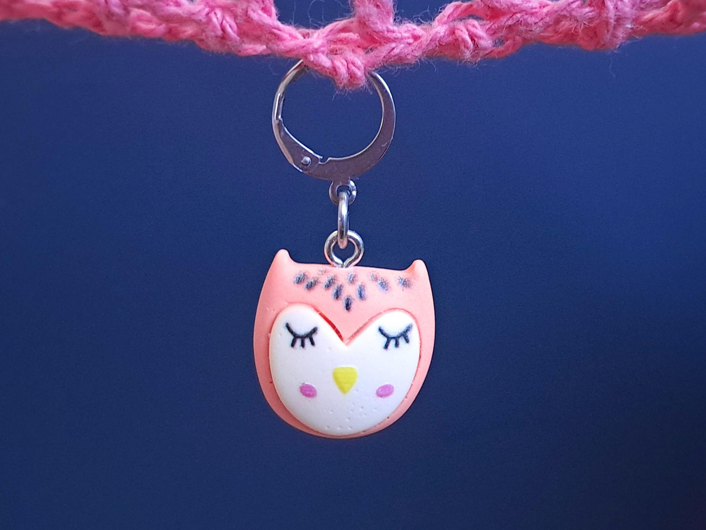 Sleeping Owl Kawaii Stitch Marker