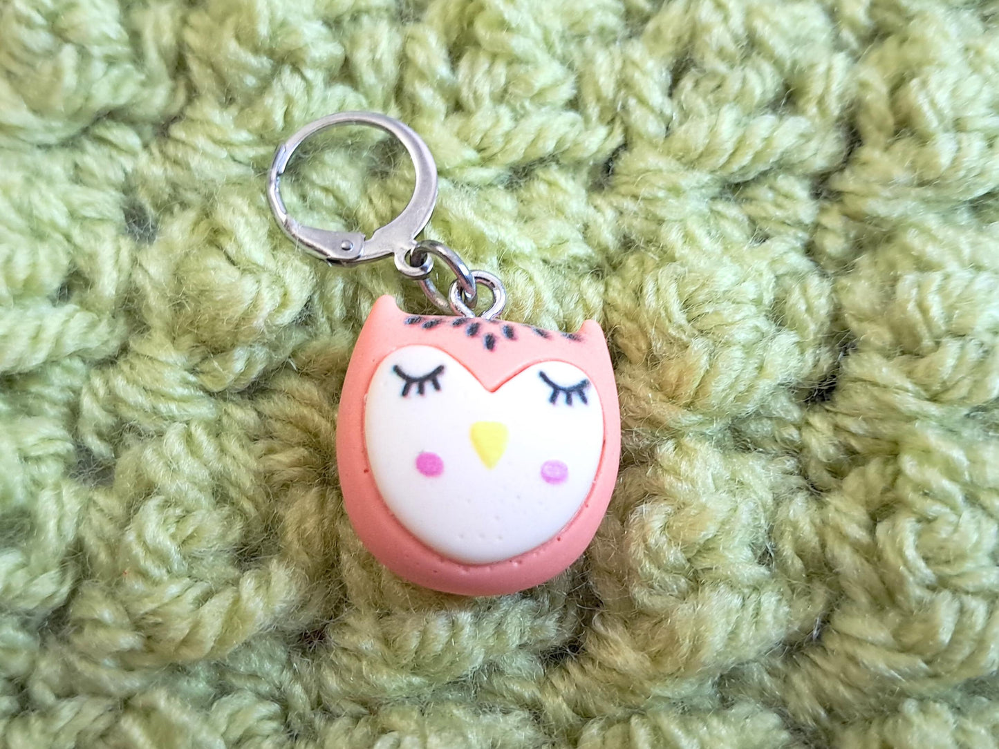 Sleeping Owl Kawaii Stitch Marker