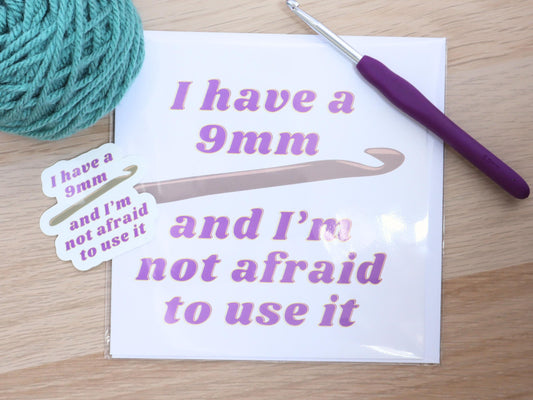 Fun Crochet Card And Sticker Set