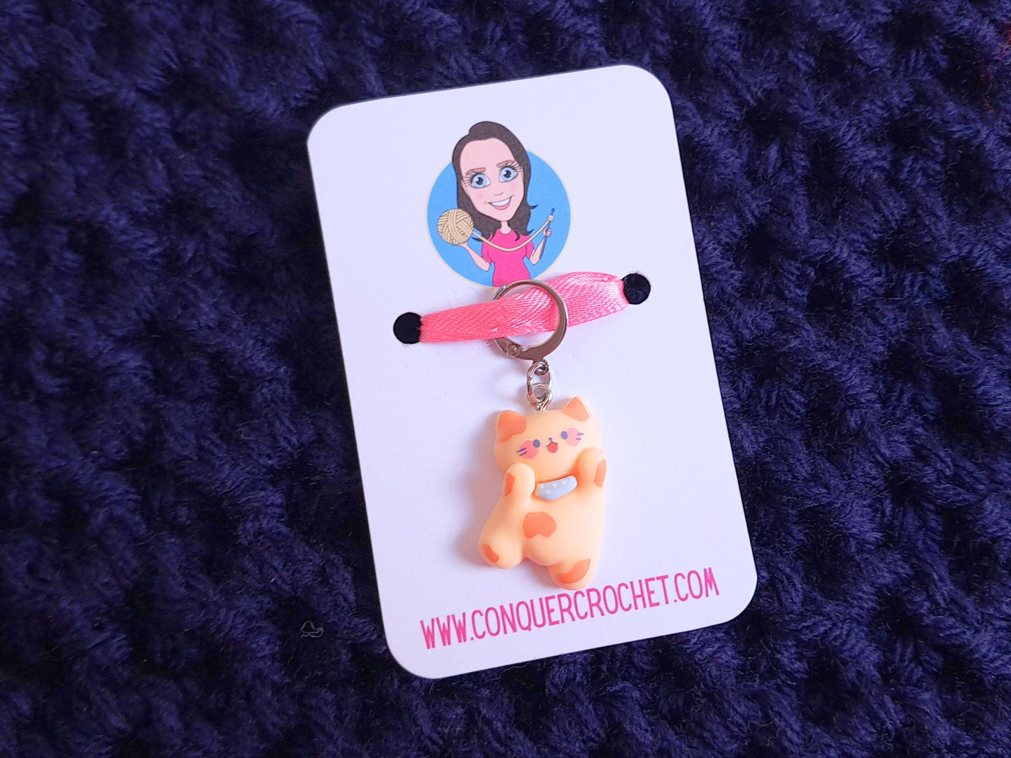 Ginger Cat Stitch Marker