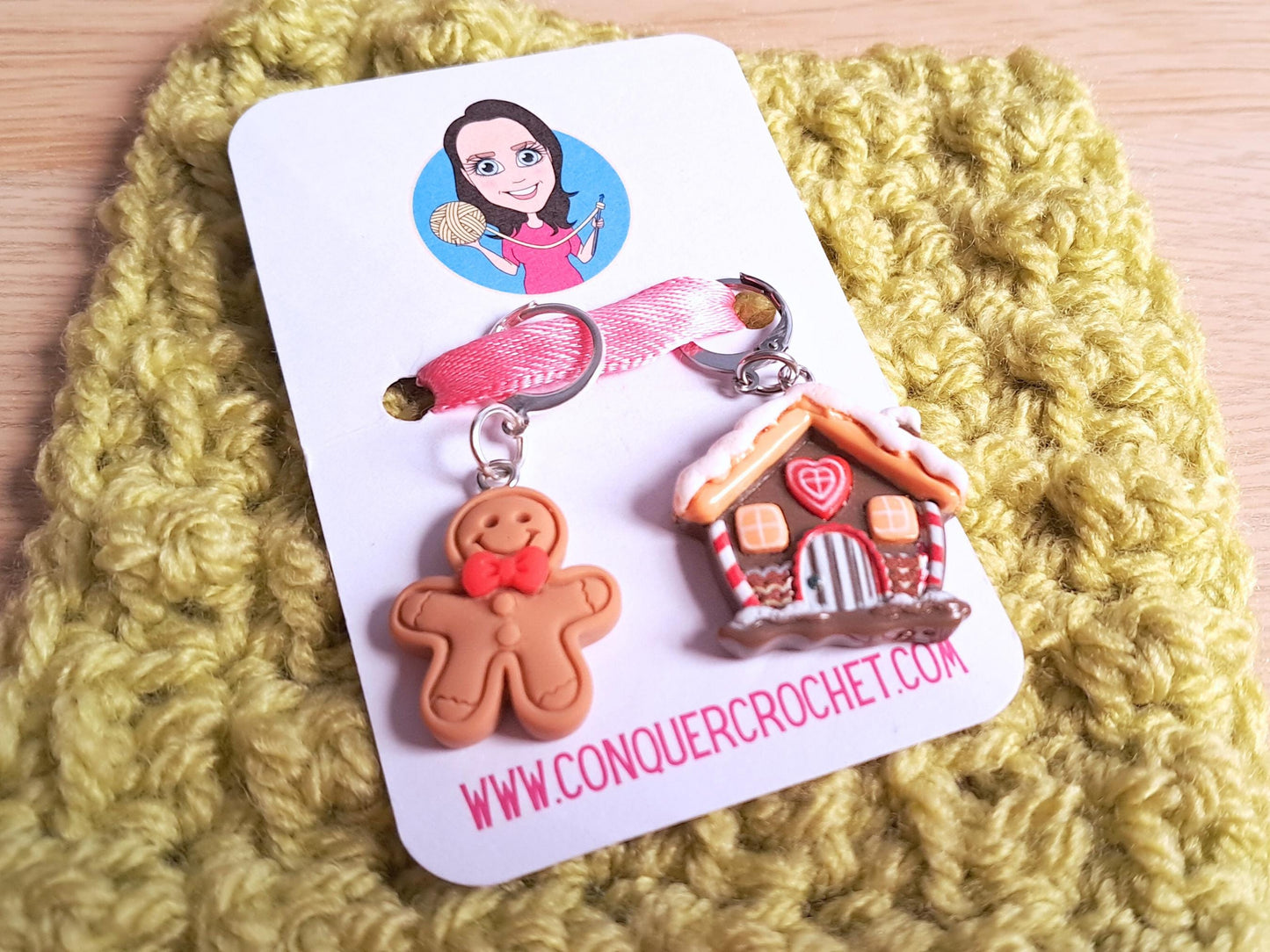 Gingerbread Kawaii Stitch Marker Set