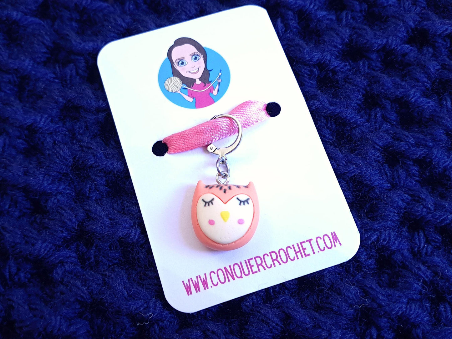 Sleeping Owl Kawaii Stitch Marker