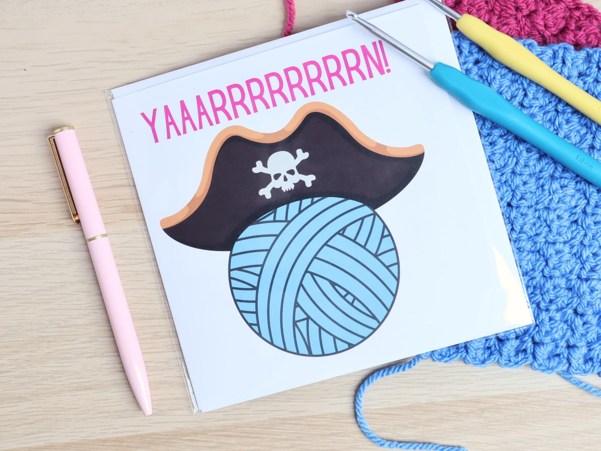Yarn Card And Sticker Set