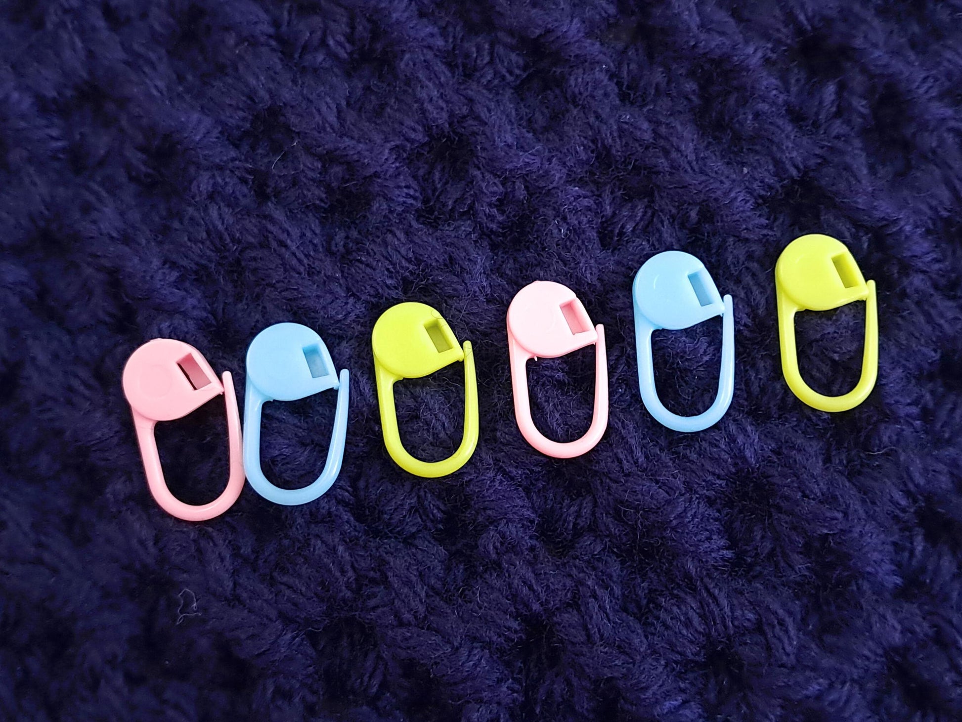 Pastel Safety Pin Style Stitch Marker Set Of 6