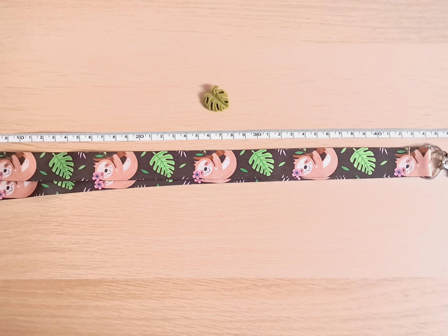 Sloth And Monstera Leaf Lanyard Scissor Protector Set