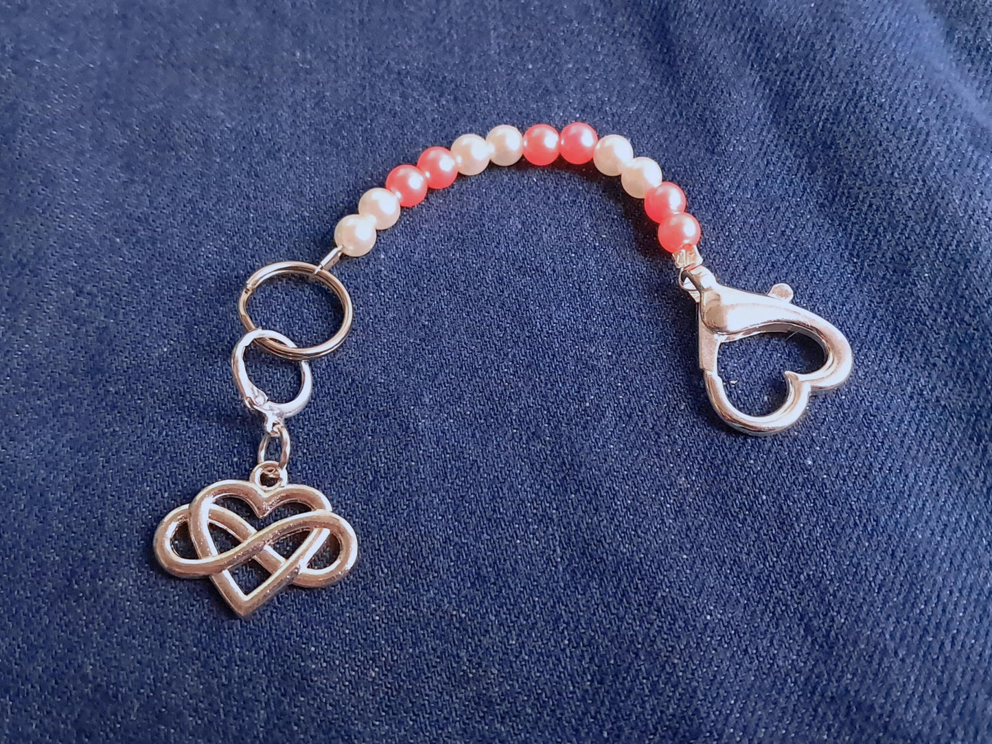 Infinity Heart Scissor Fob Stitch Marker Set