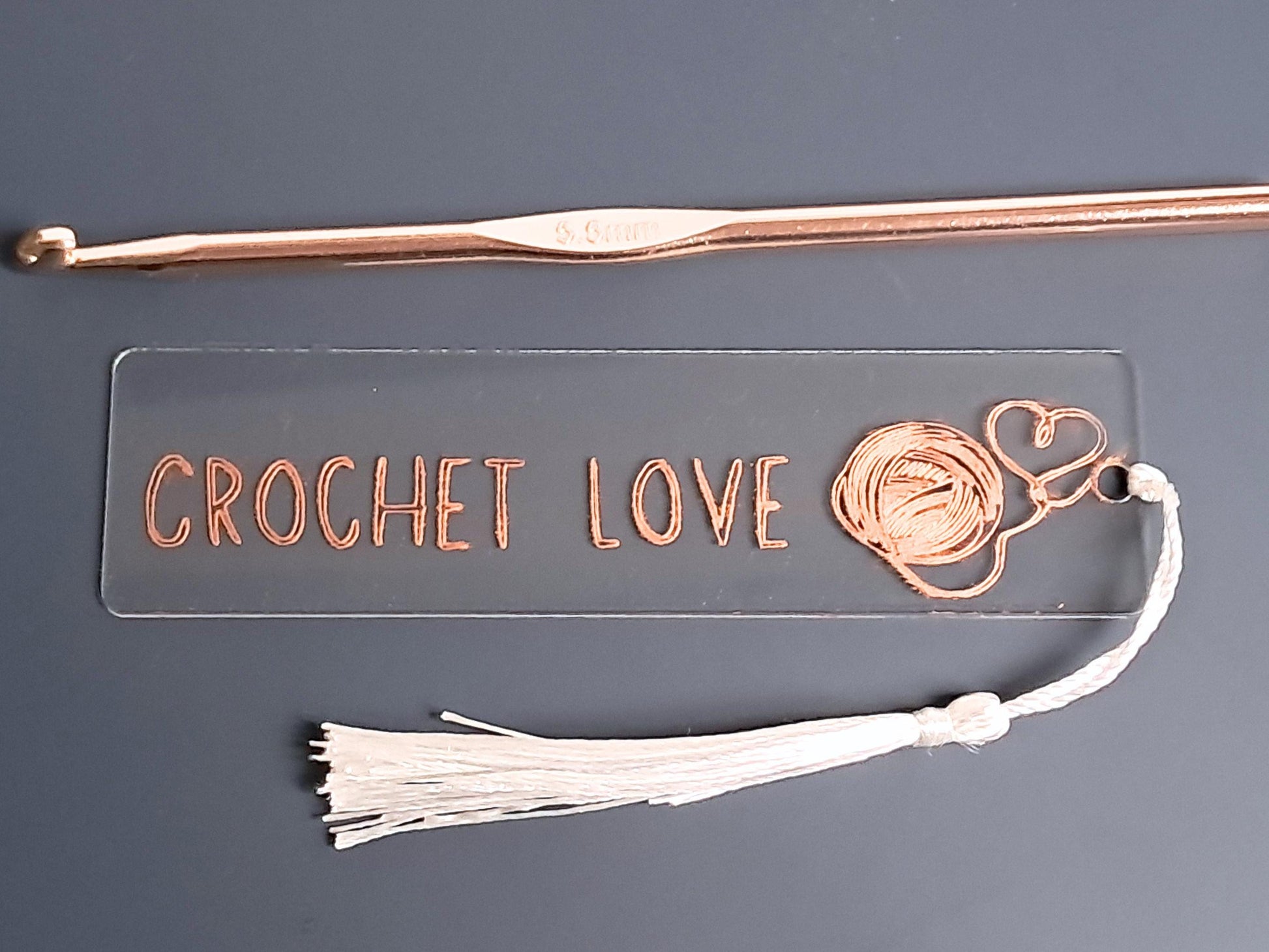Crochet Love Bookmark