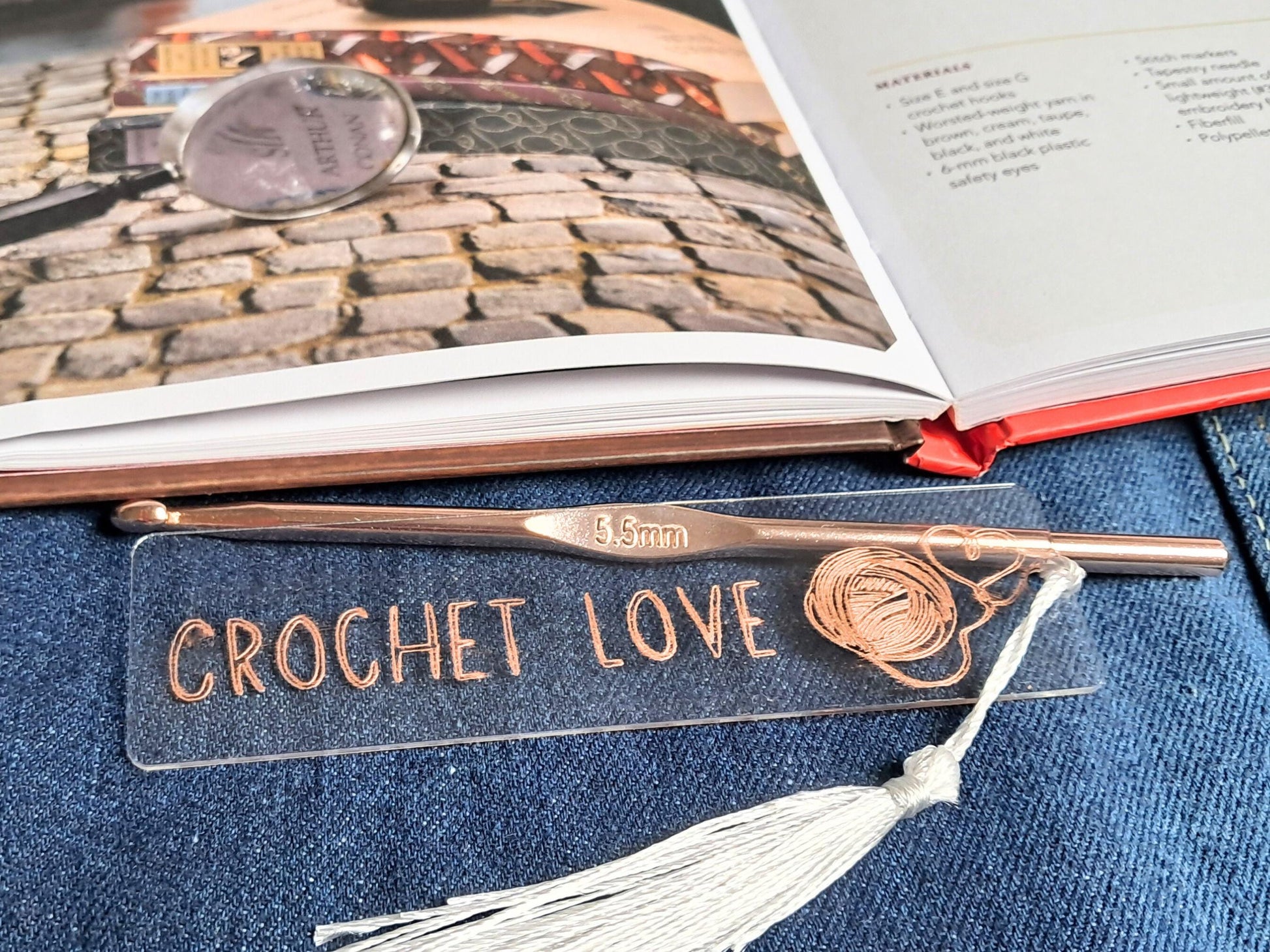 Crochet Love Bookmark