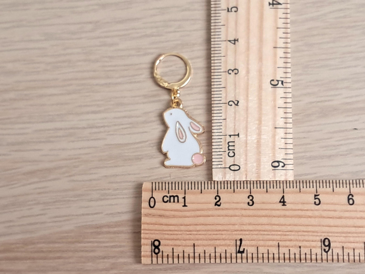 White Rabbit Stitch Marker