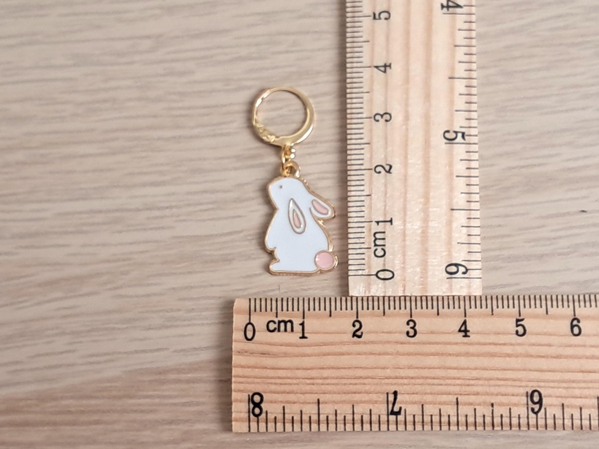 White Rabbit Stitch Marker