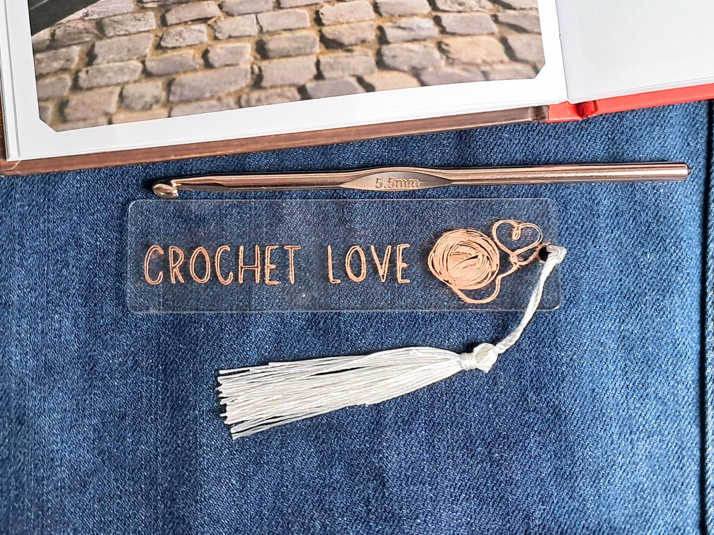 Crochet Love Bookmark