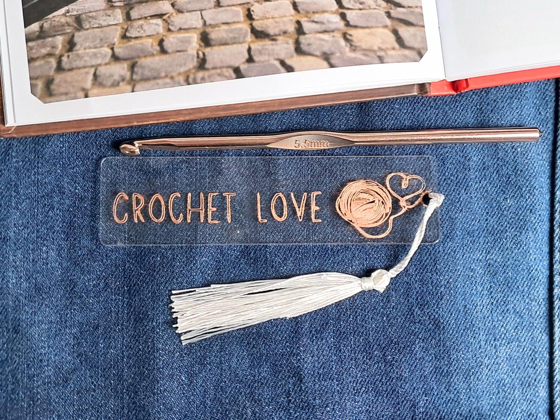 Crochet Love Bookmark