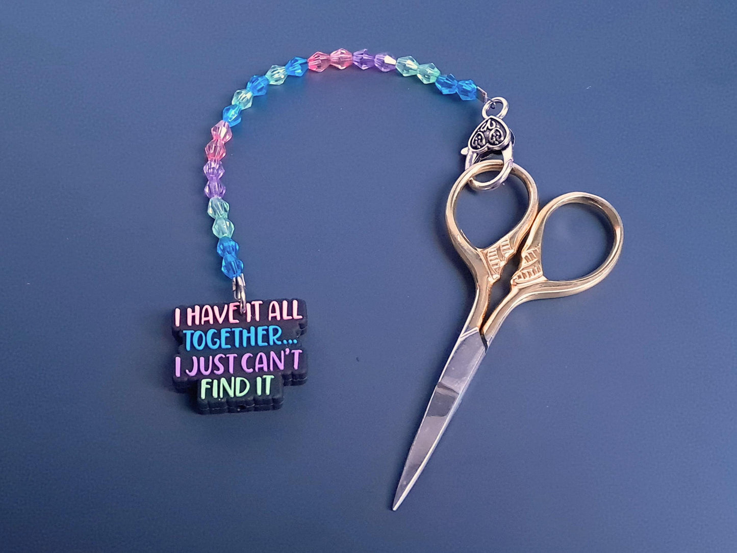 Funny Quote Scissor Fob with Scissor Protection
