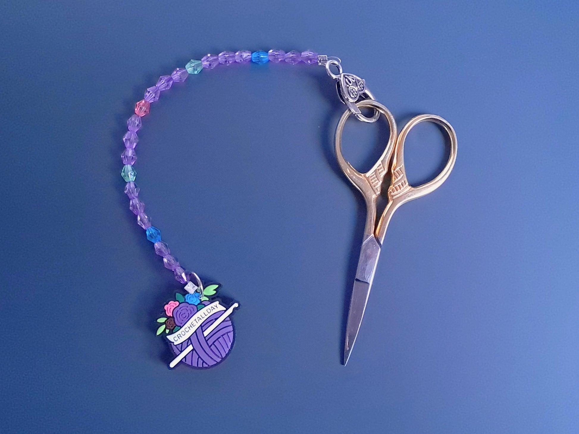 Crochet All Day Scissor Fob with Protection Bead