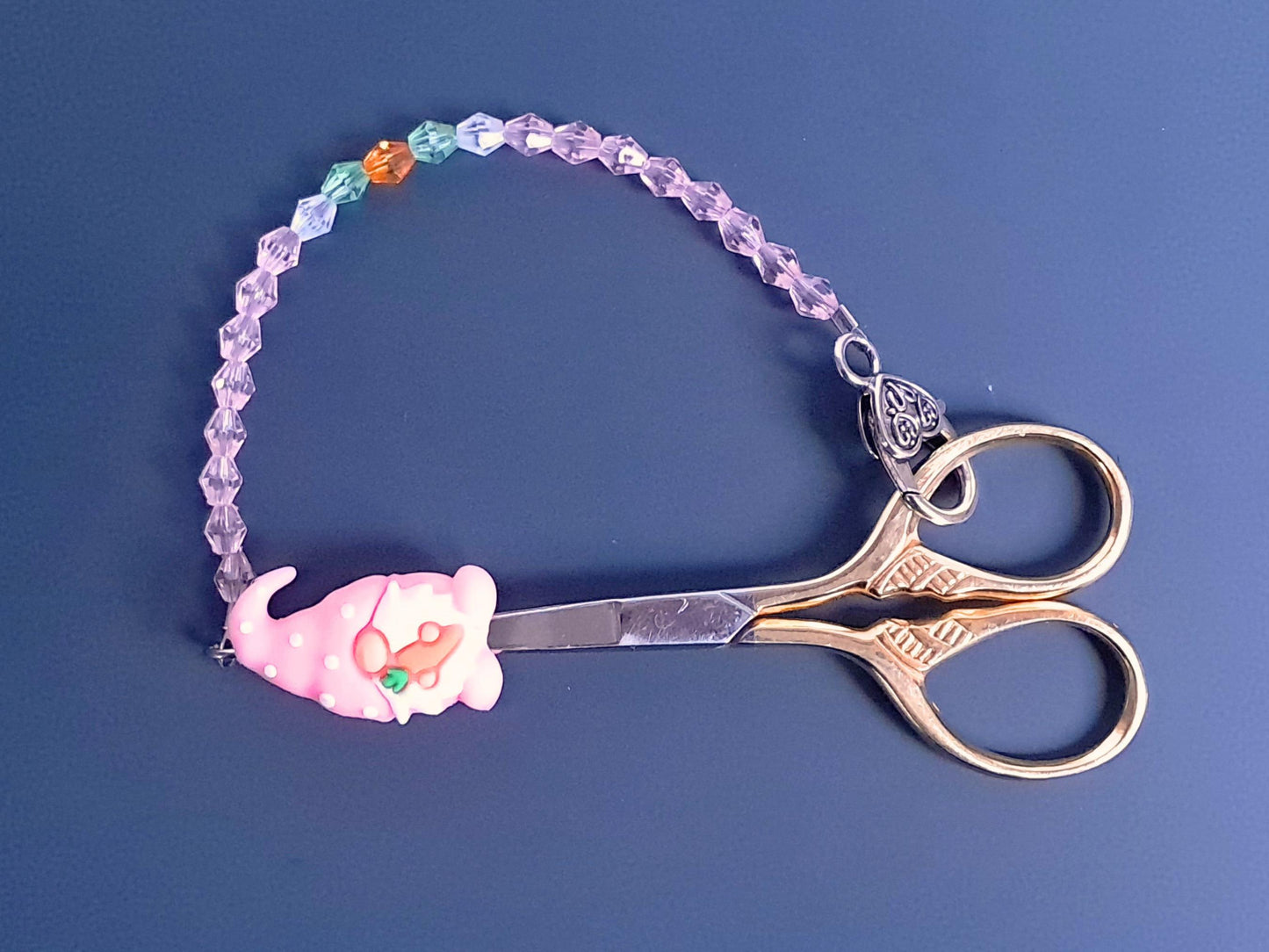 Pink Gonk Scissor Fob with Protection Bead