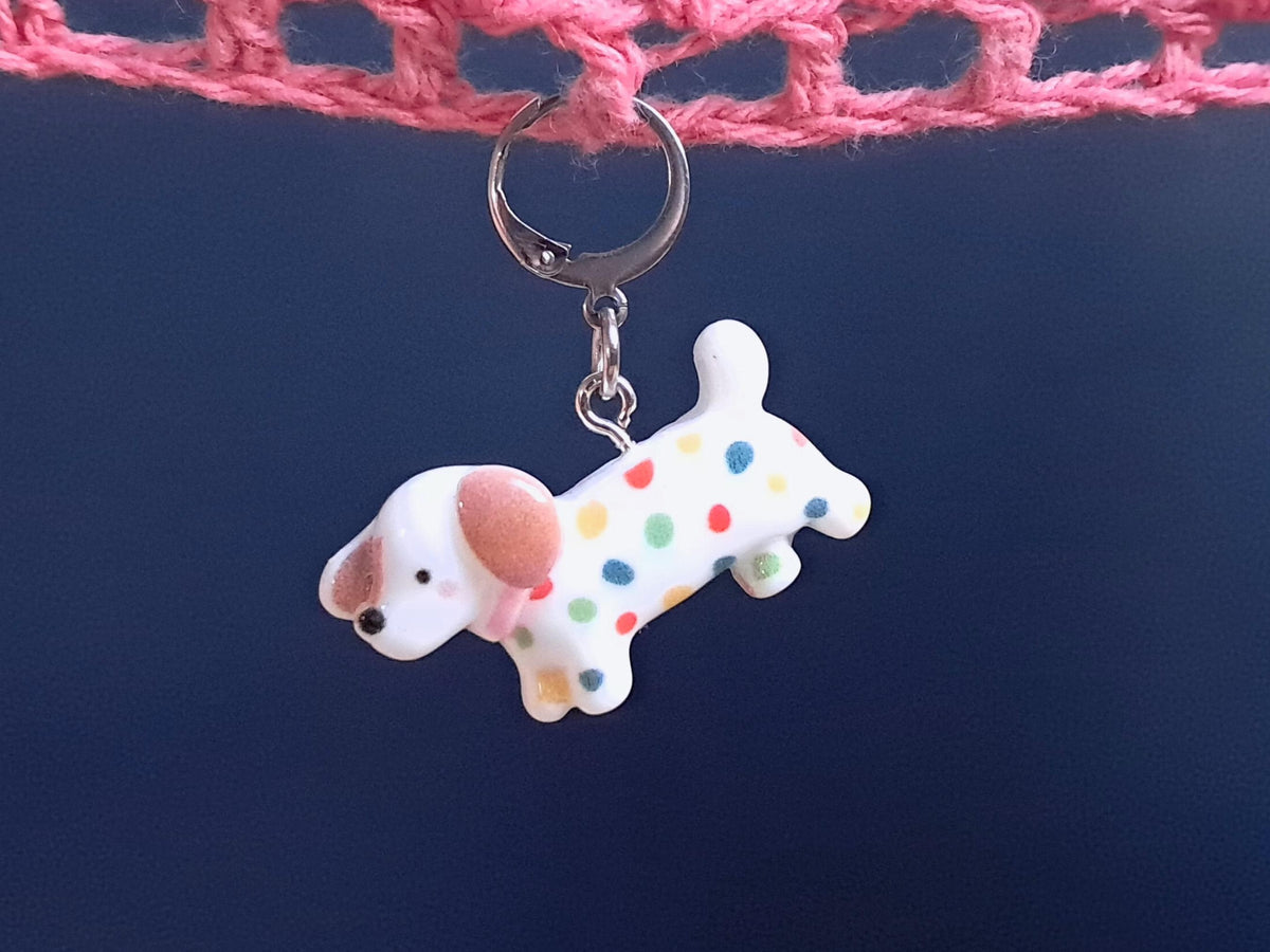 Dachshund Dog Kawaii Resin Stitch Marker