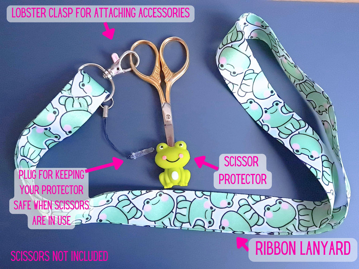 Frog Lanyard Scissor Protector Set