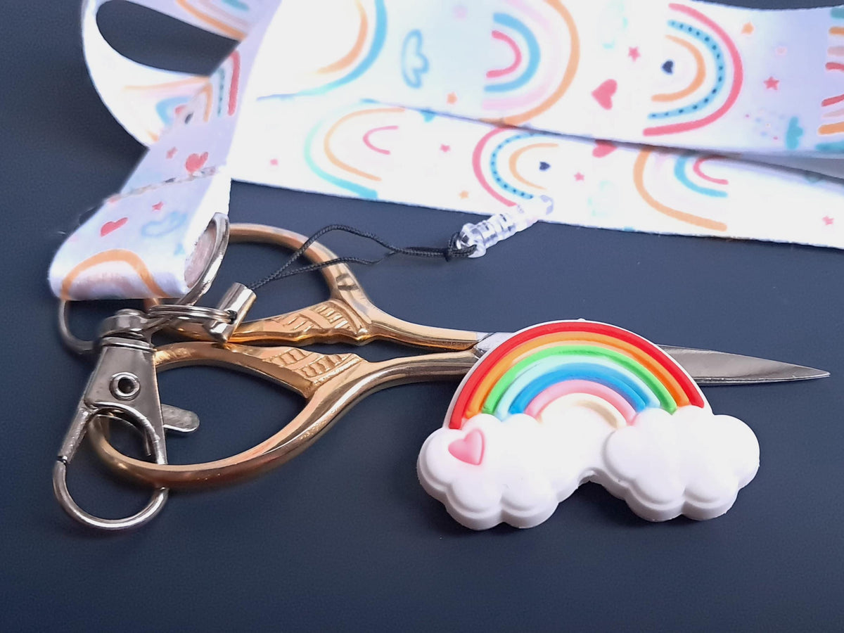Rainbow Lanyard Scissor Protector Set