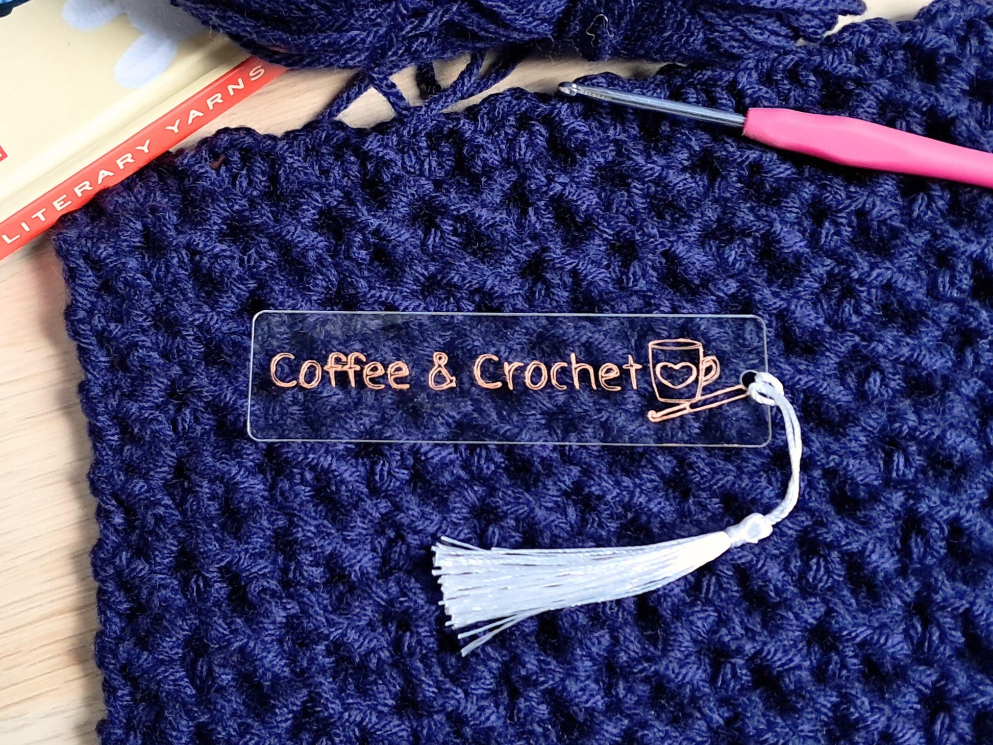 Coffee & Crochet Bookmark