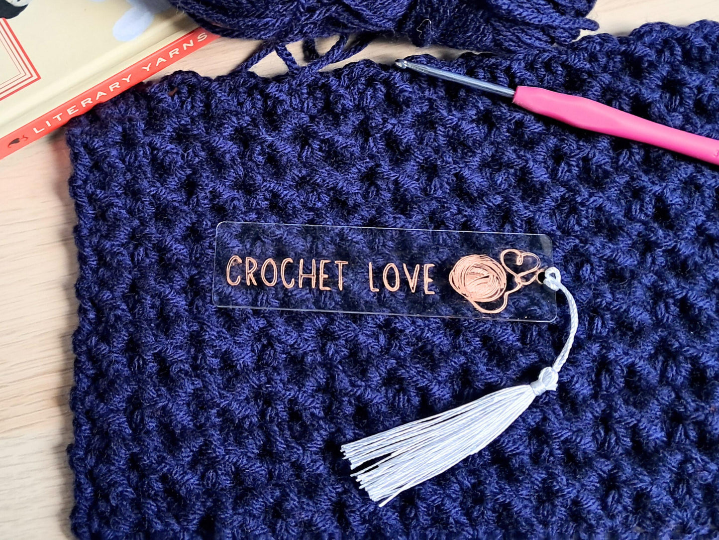 Crochet Love Bookmark