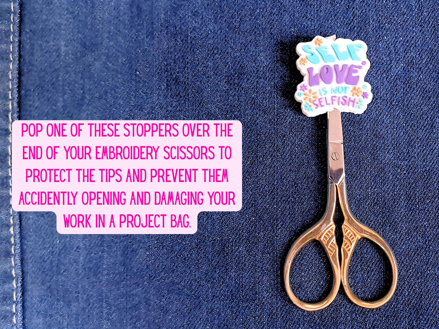 Positive Quote Silicone Bead Stitch Stopper