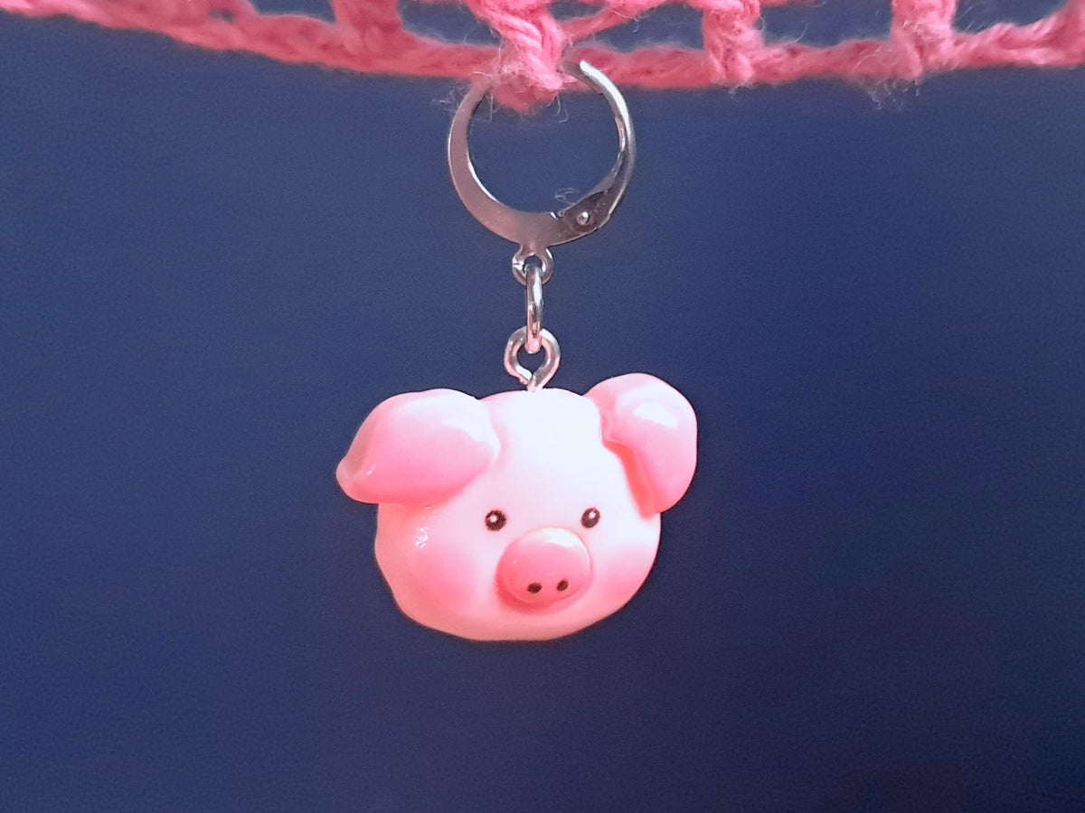 Piggy Face Kawaii Resin Stitch Marker