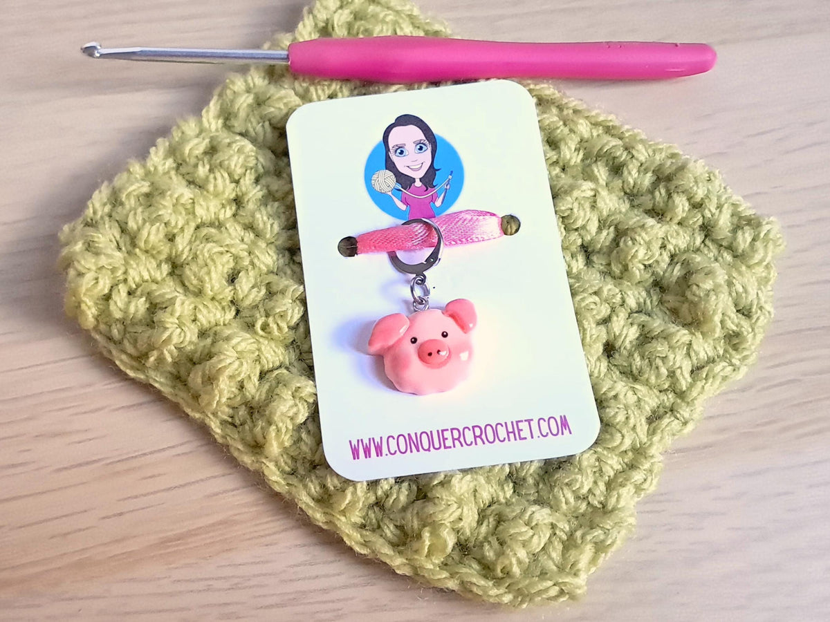 Piggy Face Kawaii Resin Stitch Marker