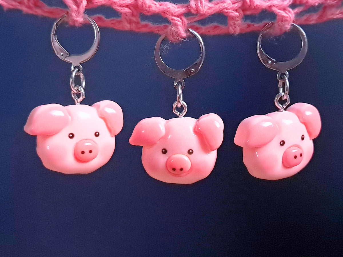 Piggy Face Kawaii Resin Stitch Marker