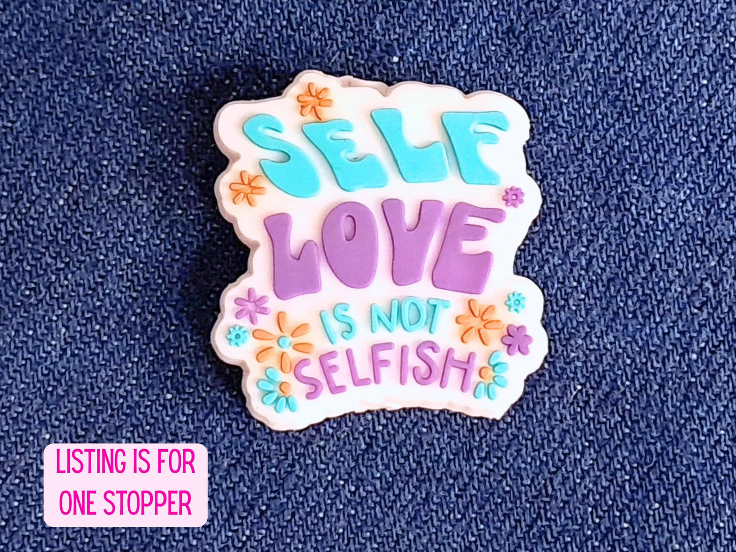 Positive Quote Silicone Bead Stitch Stopper