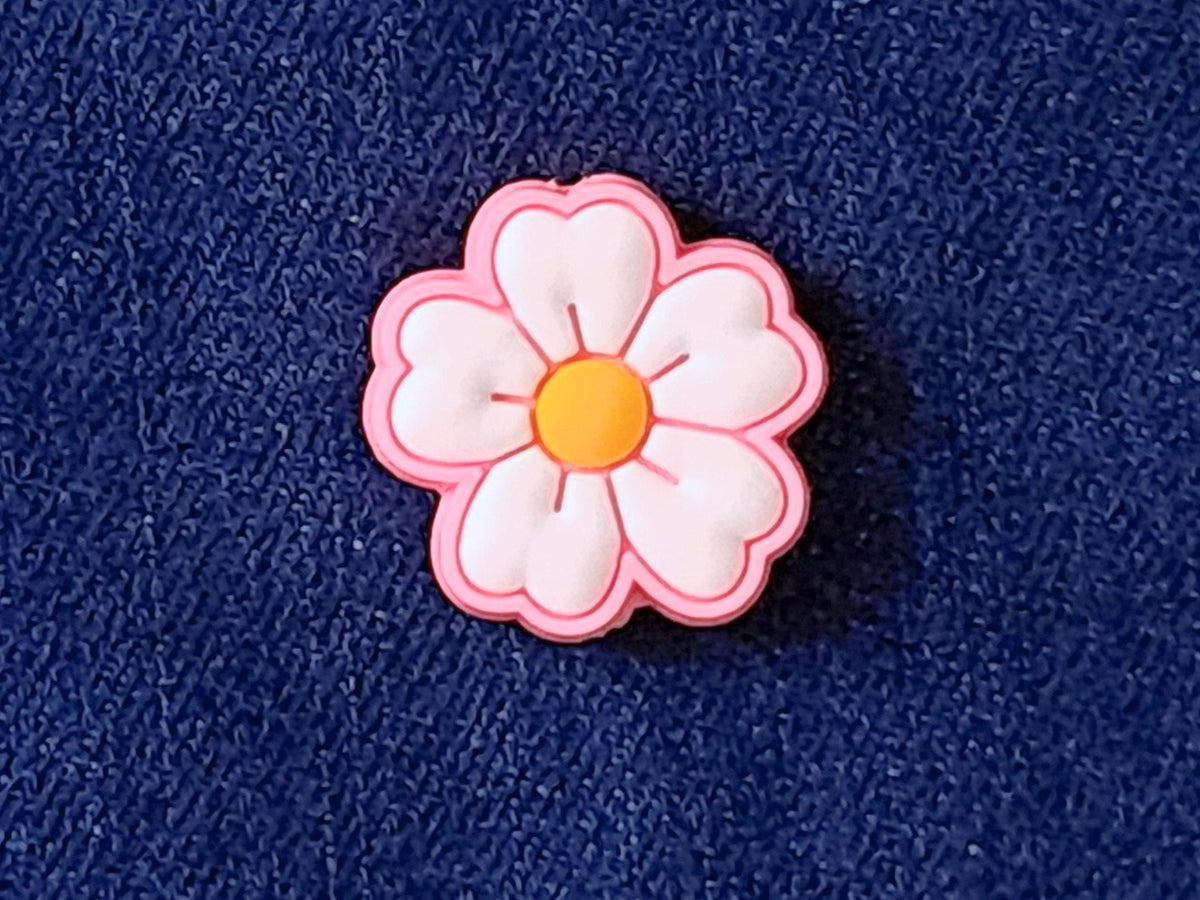 Pink Flower Stitch Stopper, Floral Scissor Protector, Knitting Needle Cap, Crochet Project Saver, WIP Bag Tool Notion Supply Accessories