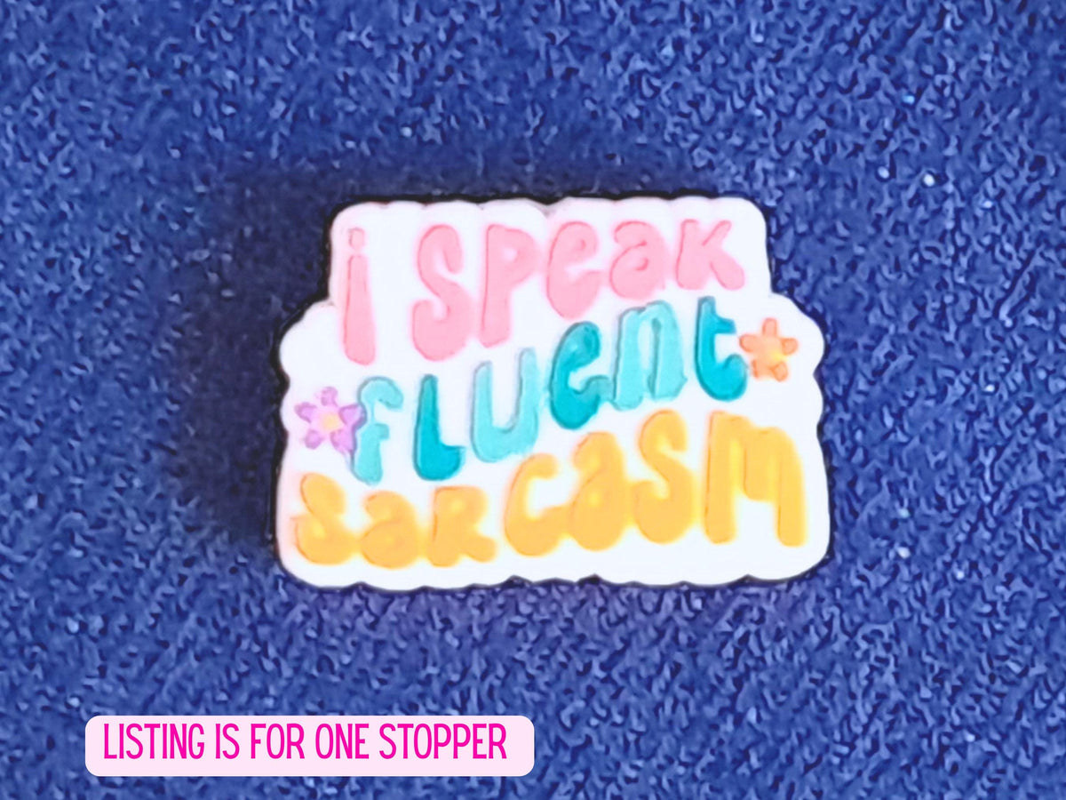 Sarcasm Quote Silicone Bead Stitch Stopper, Funny Scissor Protector, Knitting Needle Crochet Project Saver, WIP Bag Tool Notion Supply