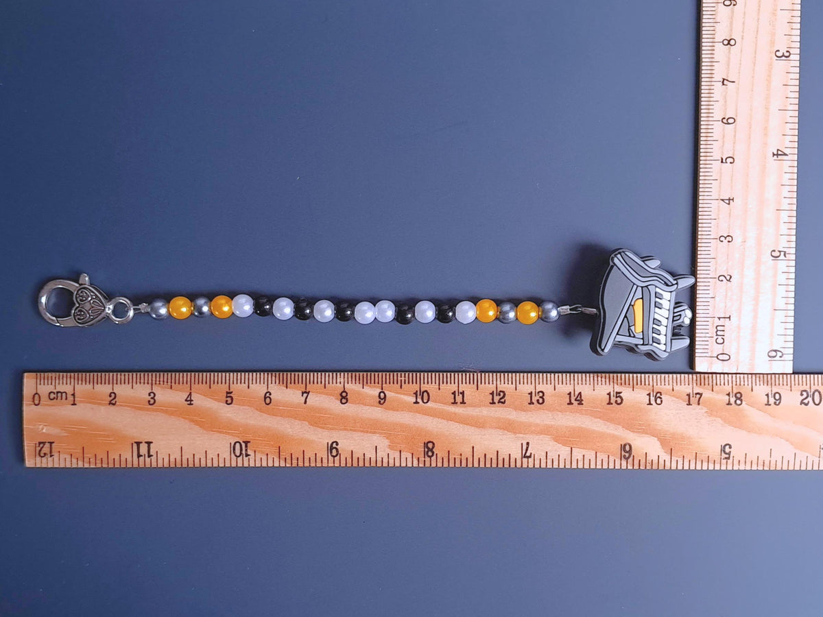 Piano Scissor Fob with Protection Bead