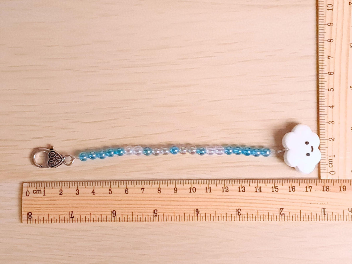 Smiling Cloud Scissor Fob with Protection Bead