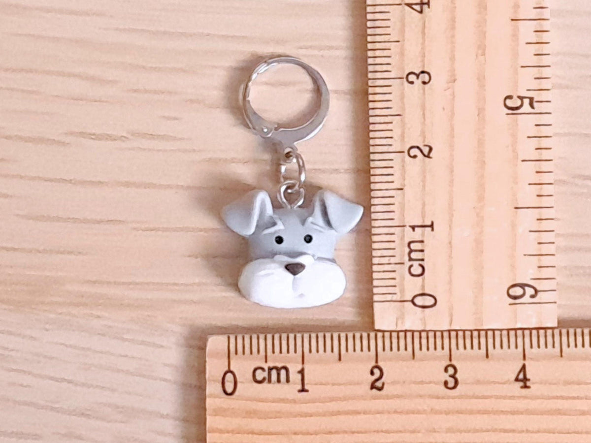 Grey Terrier Dog Stitch Marker