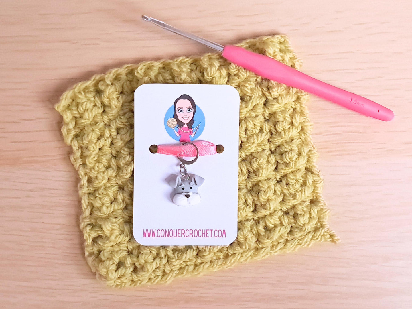 Grey Terrier Dog Stitch Marker
