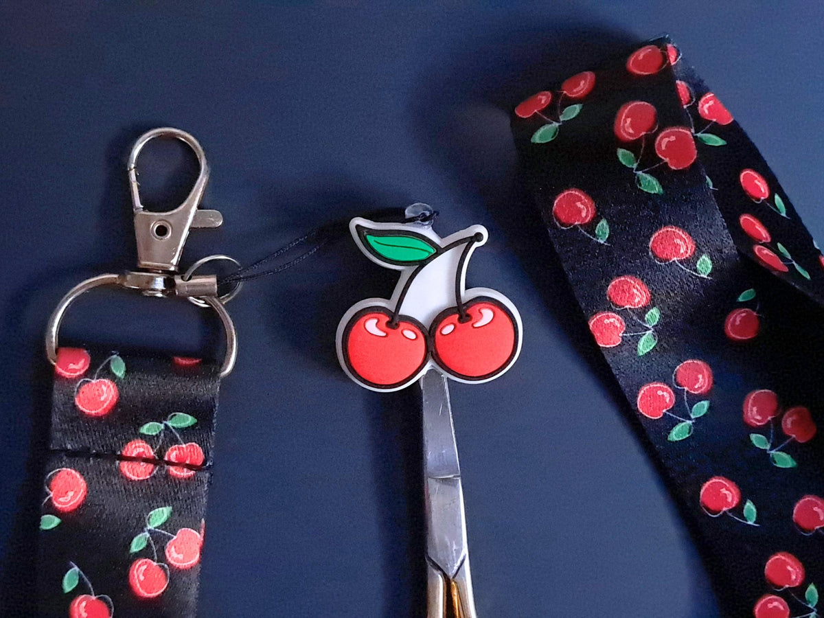 Cherry Lanyard Scissor Protector Set